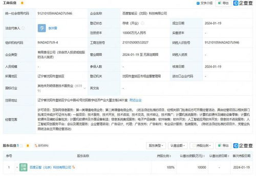 智能云在沈陽(yáng)成立新公司 注冊(cè)資本1億